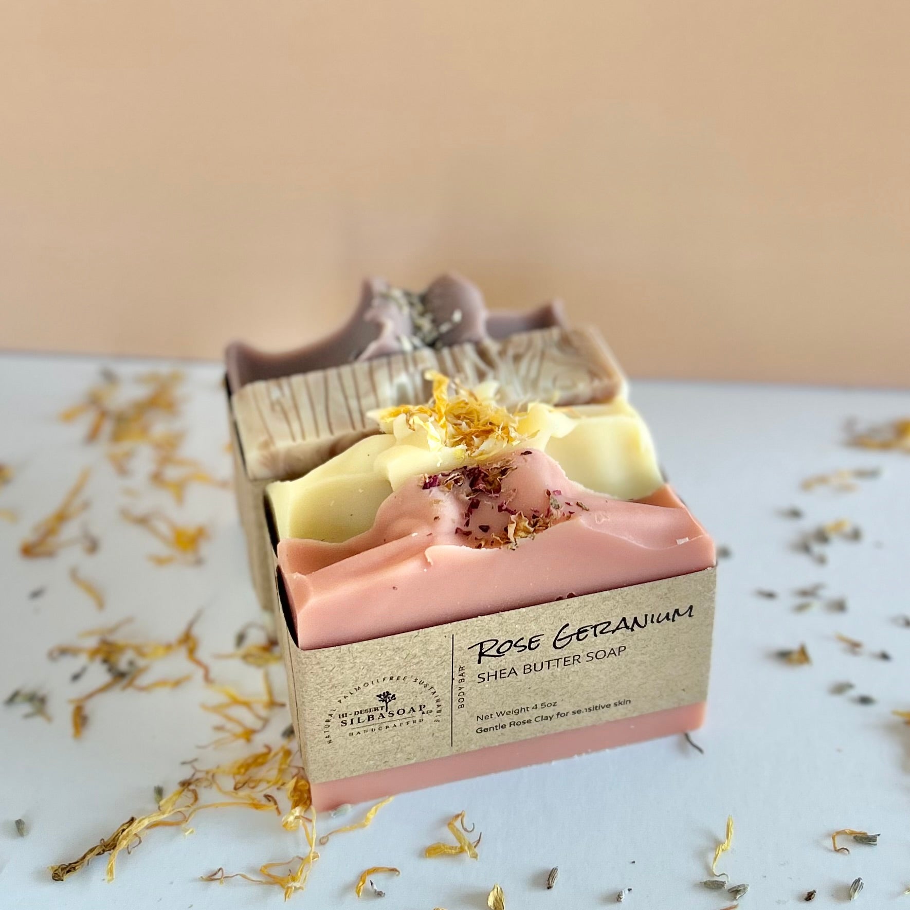 Soap Bundle Set for displayed with dried botanicals