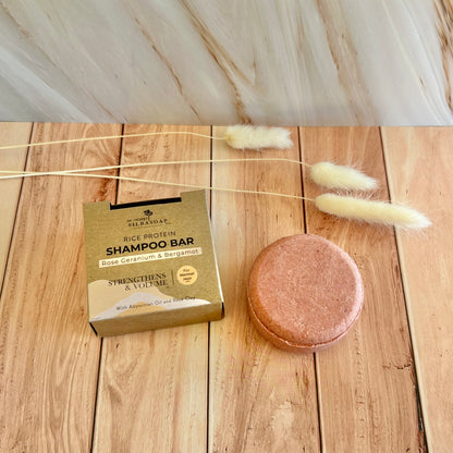 Strengthens & Volume RICE PROTEIN Shampoo Bar for normal hair